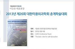 2013년 제26회 대한미용외과학회 학술대회 바디지방흡입의 기본원리 발표